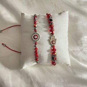 Red bracelets